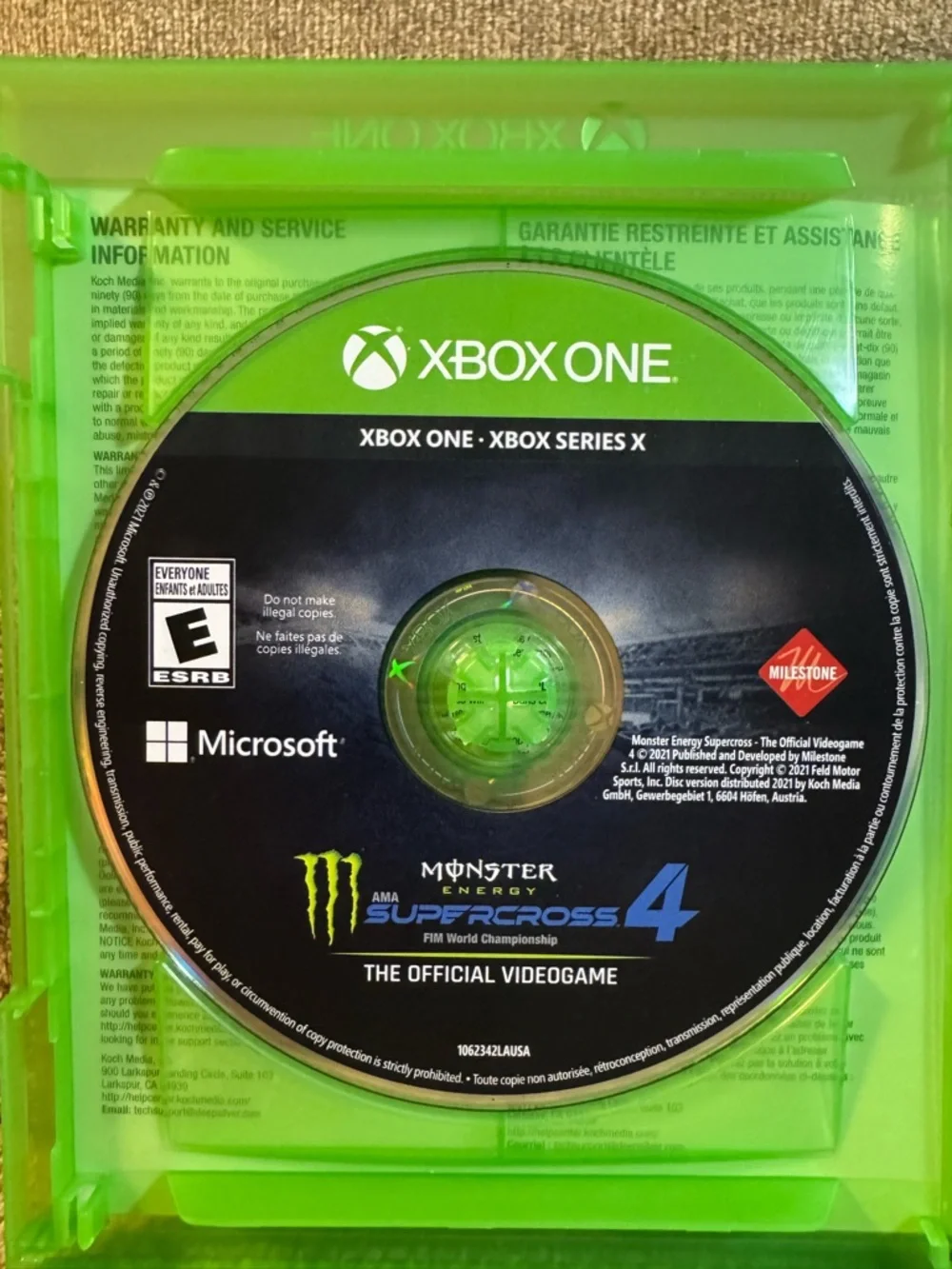 Monster Energy Supercross 4 Video Game - XBOX ONE / XBOX Series.X video game